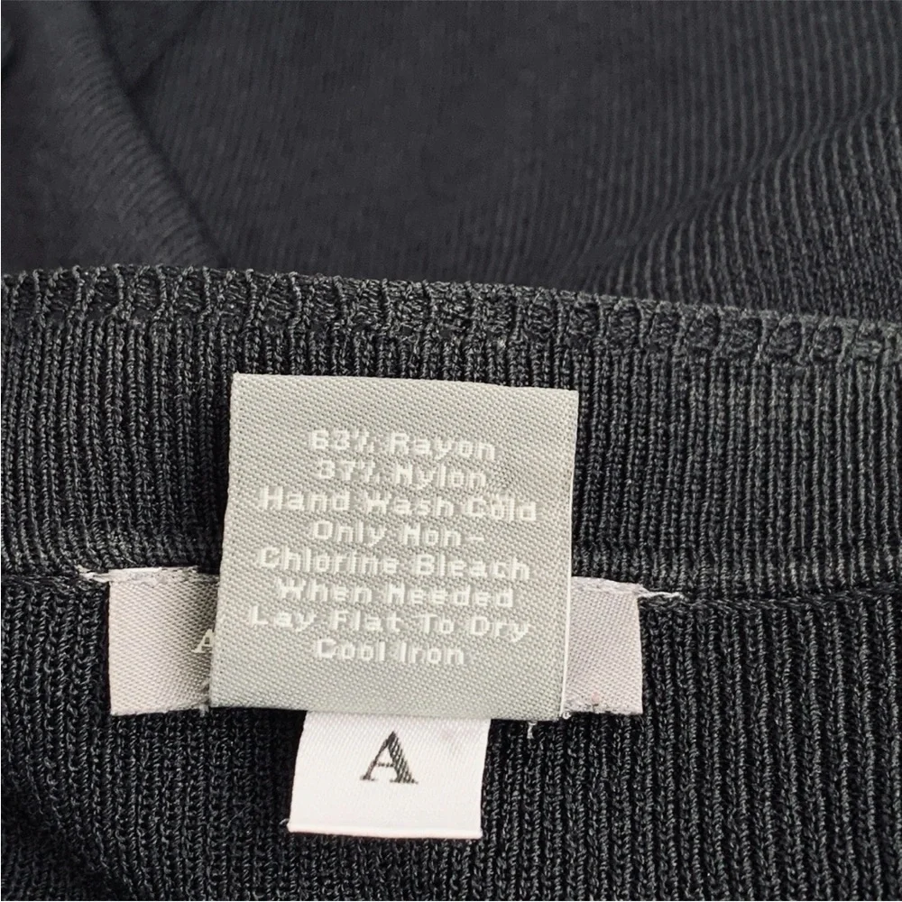Ann Taylor Womens 3/4 Sleeve V Neck Button Bow Tie Sweater Cardigan Black Size M